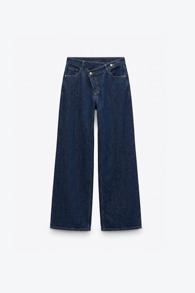 JEANS LARGE À BOUTONNAGE CROISÉ