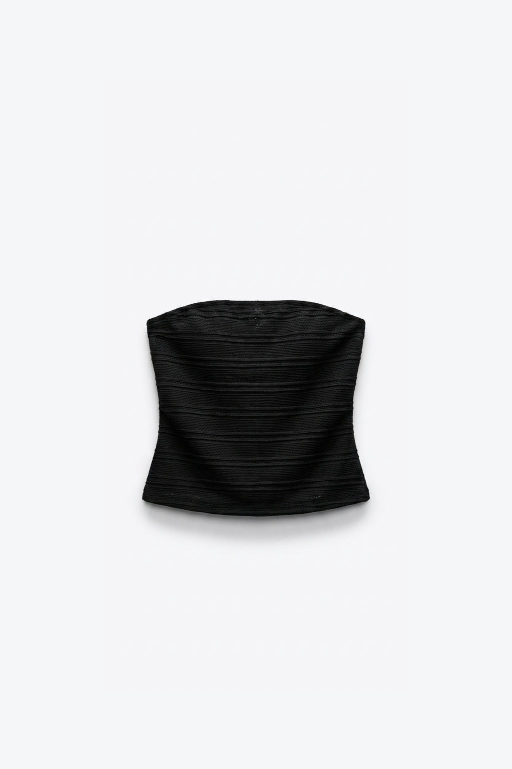 TOP BUSTIER EN TRICOT TEXTURÉ