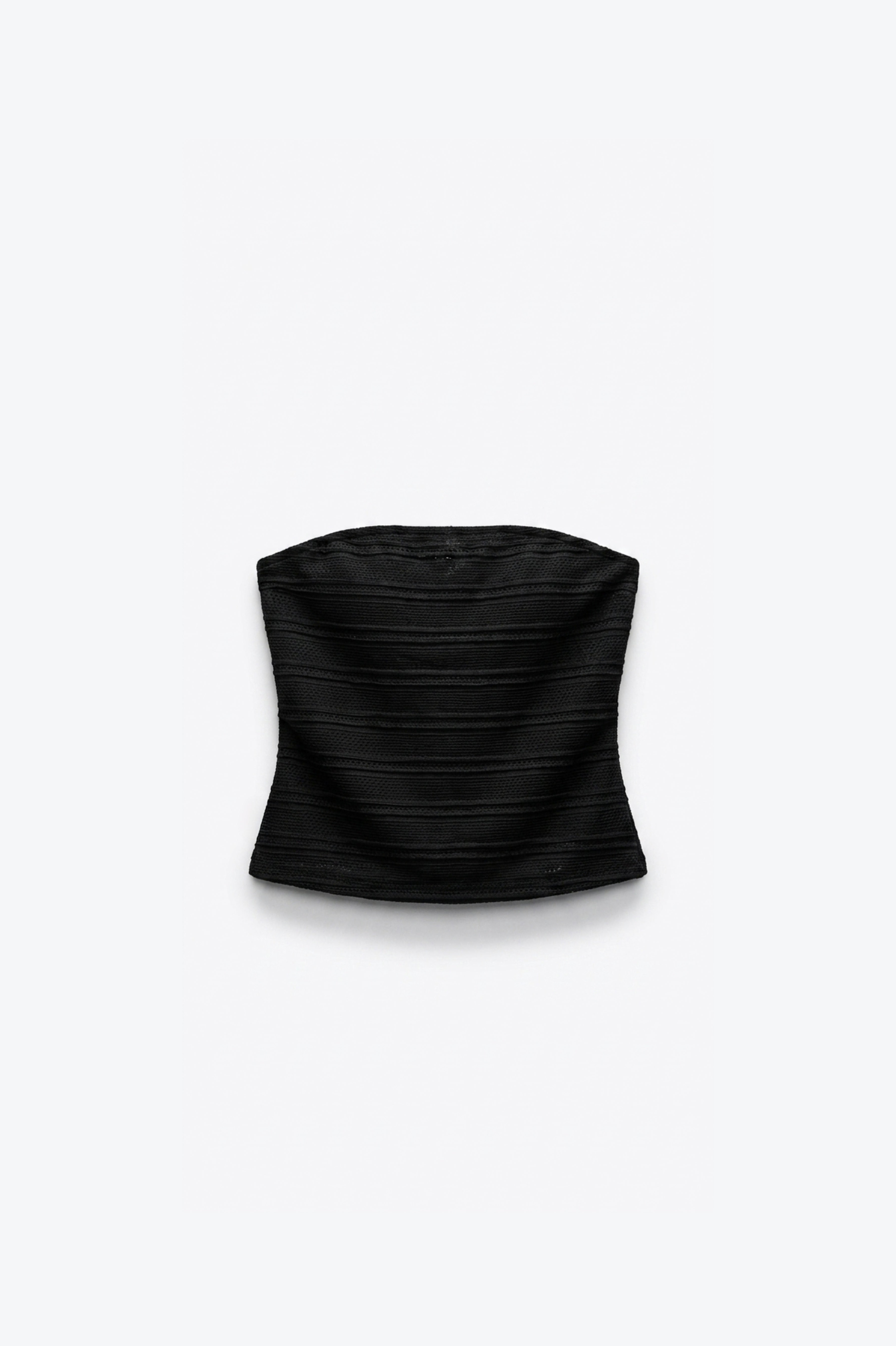 TOP BUSTIER EN TRICOT TEXTURÉ