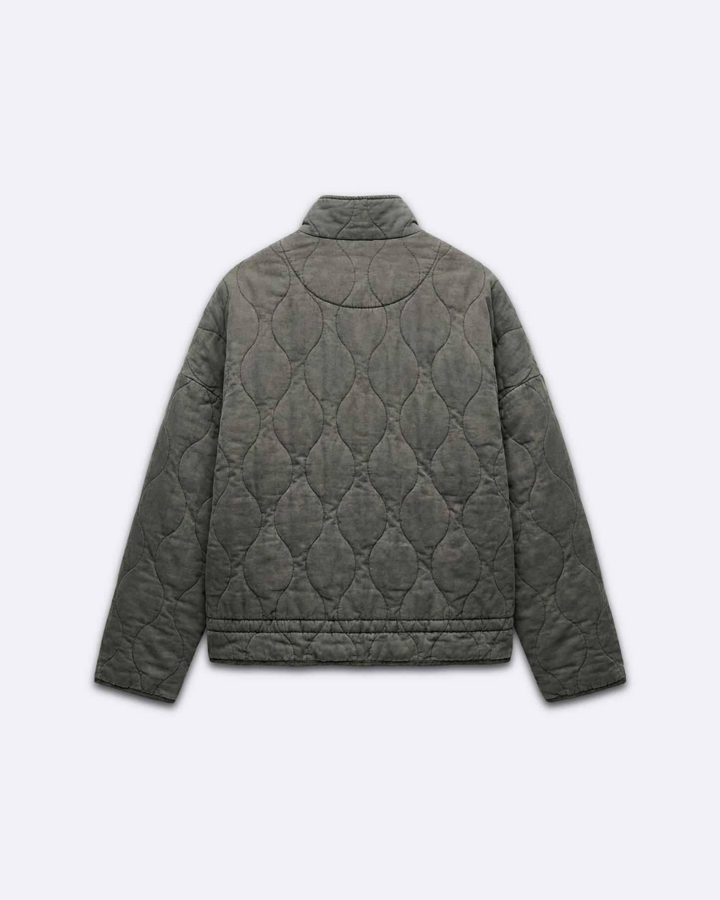 GIACCA TRAPUNTATA CON COLLO LUNGO