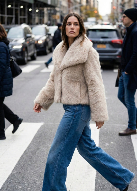 VESTE EFFET FOURRURE