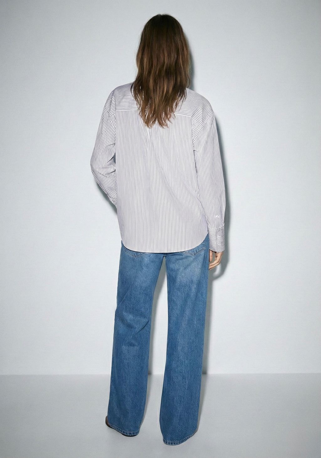 CHEMISE À RAYURES AVEC LIEN À NOUER