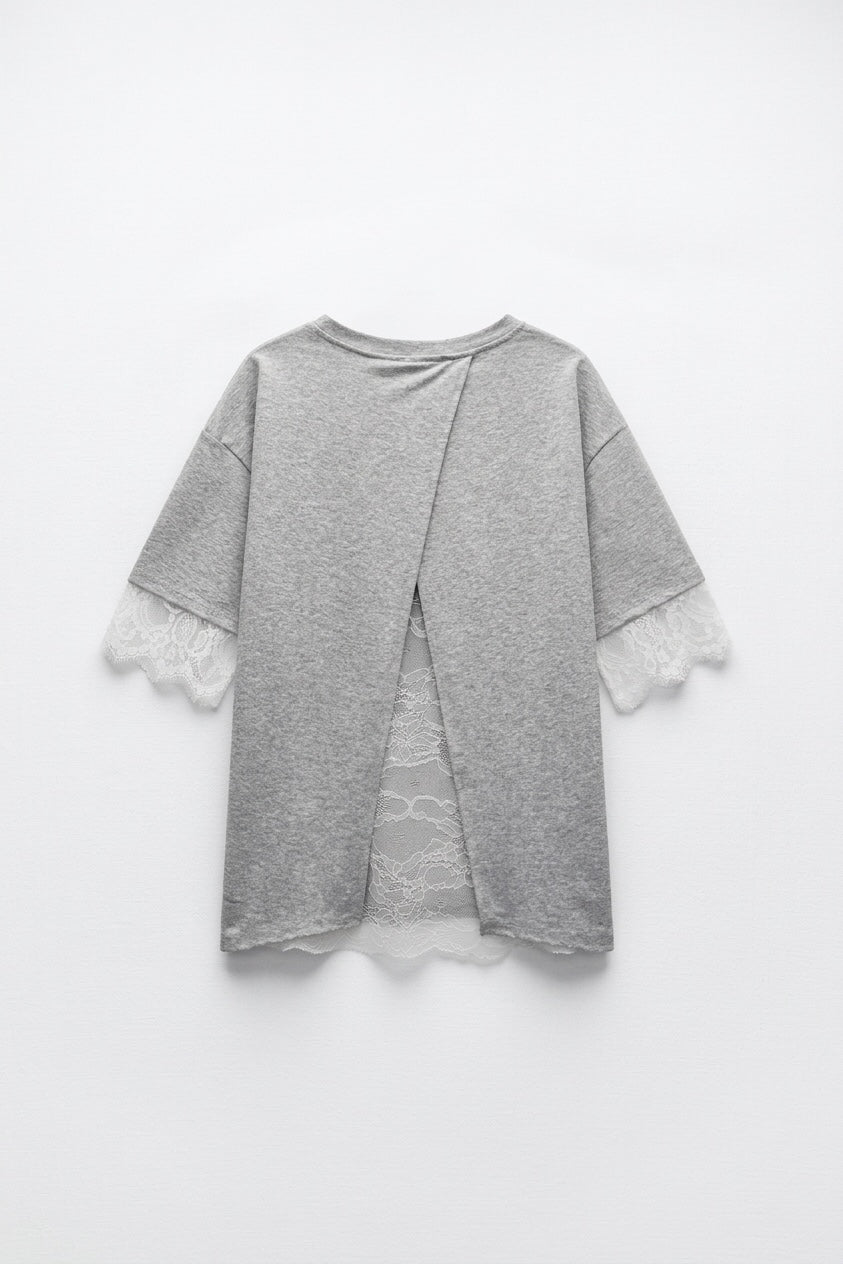 T-SHIRT DÉTAILS DENTELLE