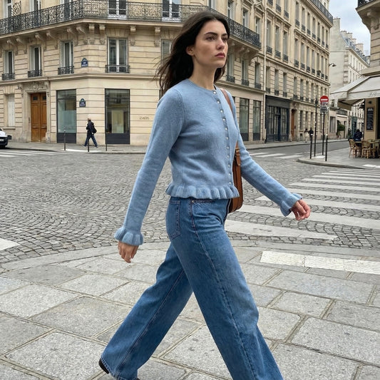 CARDIGAN COURT MAILLE LÉGÈRE À BOUTONS