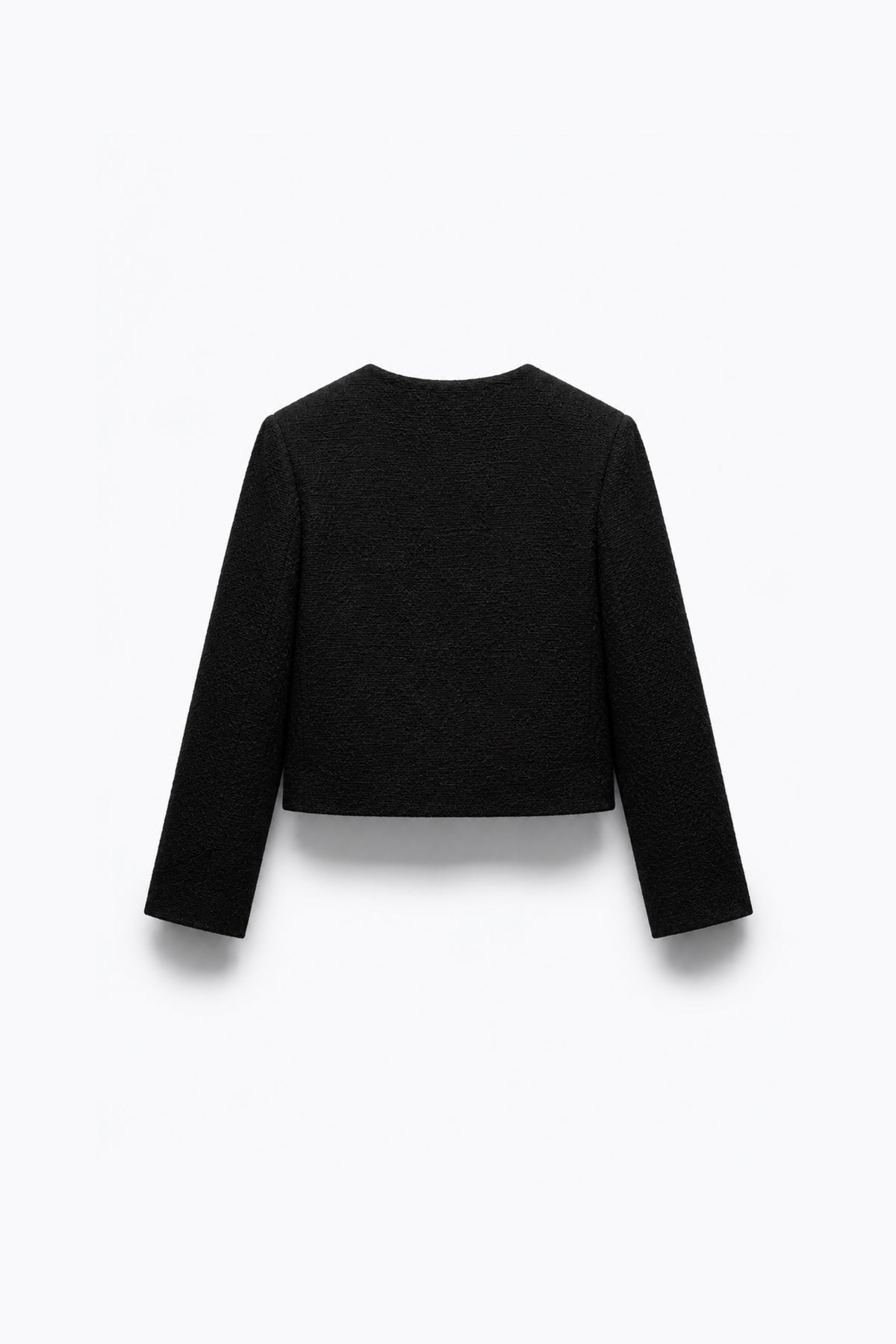 VESTE COURTE À COL ROND