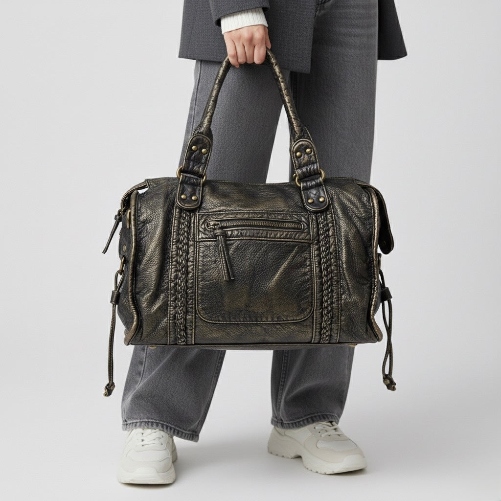 BORSA A MANO IN PELLE PU