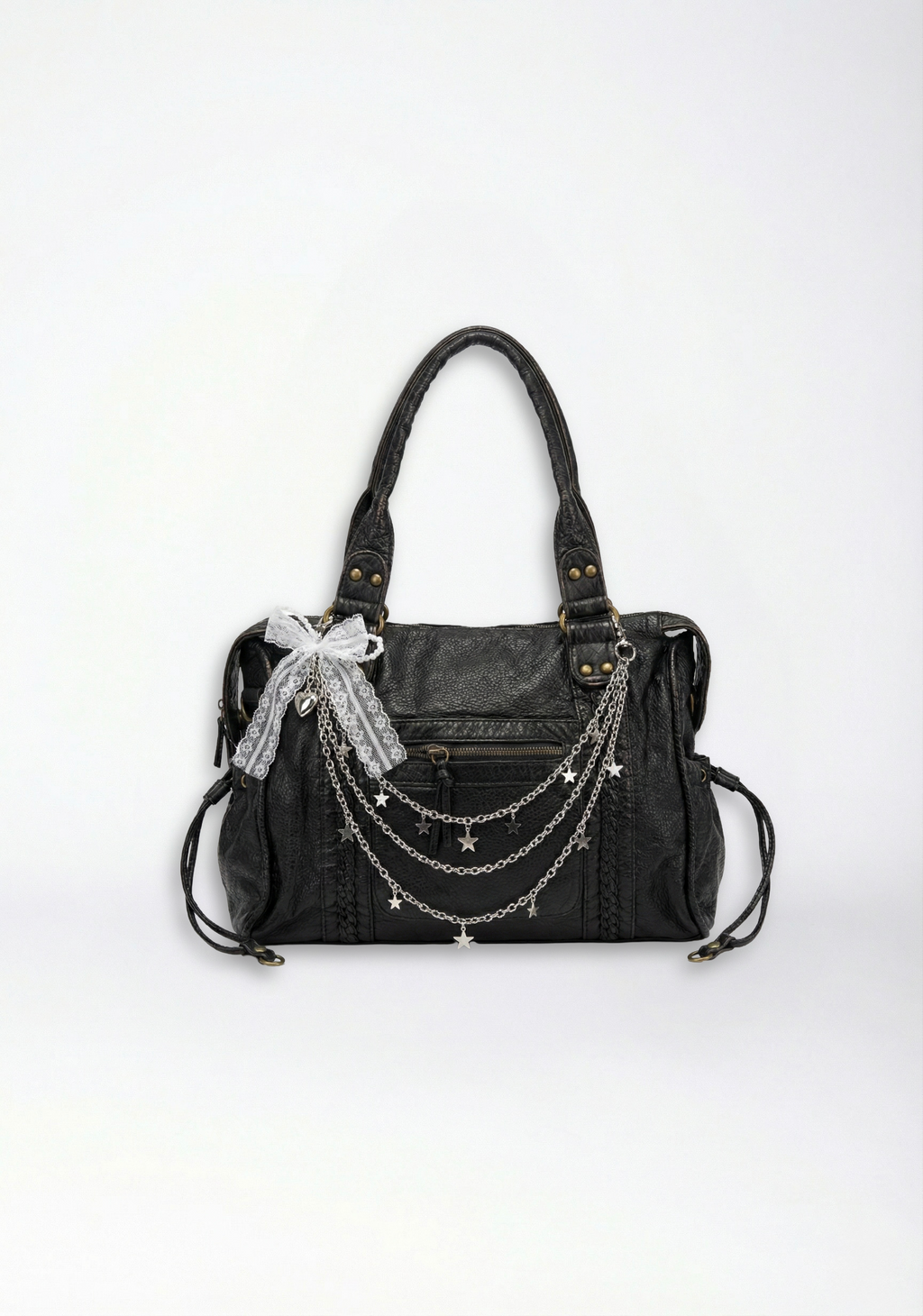 SAC À MAIN ORNÉ EN CUIR PU