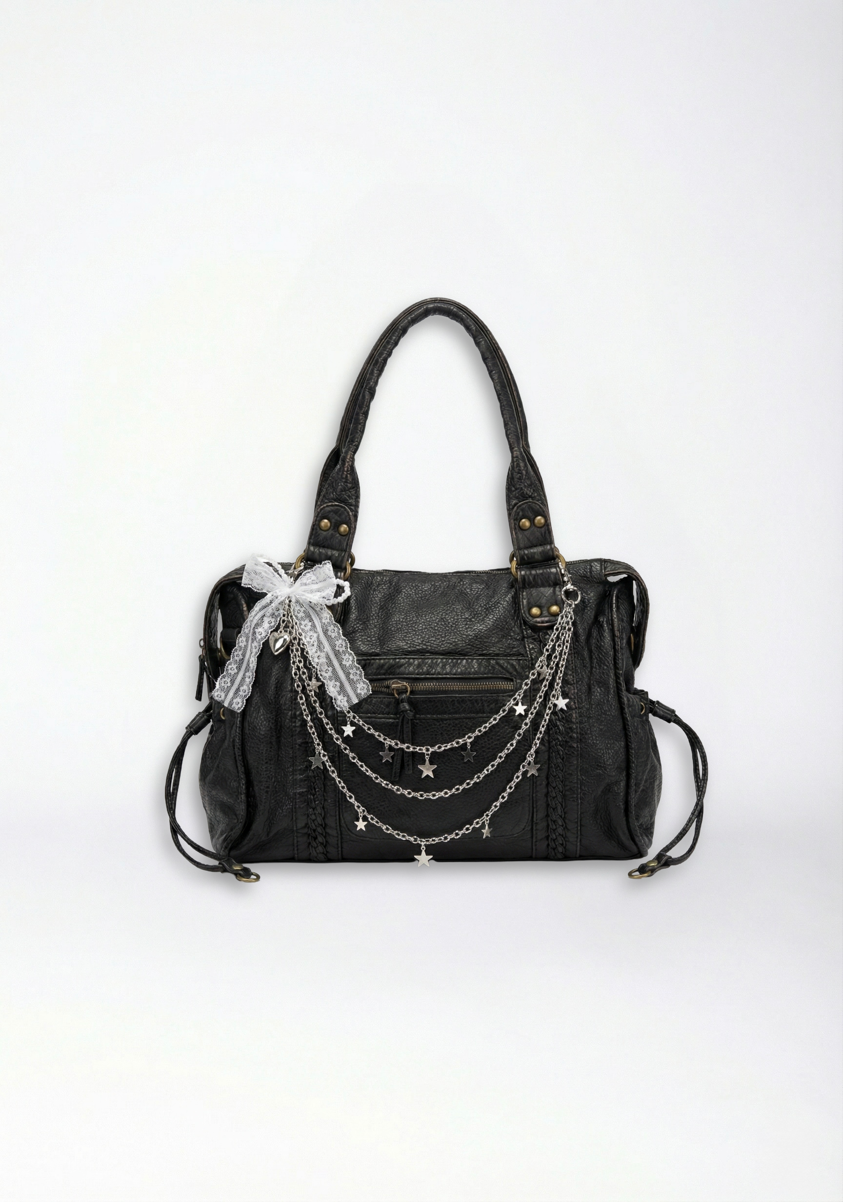 SAC À MAIN ORNÉ EN CUIR PU