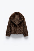 VESTE COURTE EFFET FOURRURE