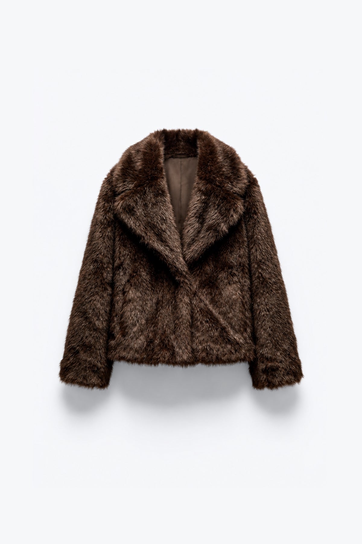 VESTE COURTE EFFET FOURRURE