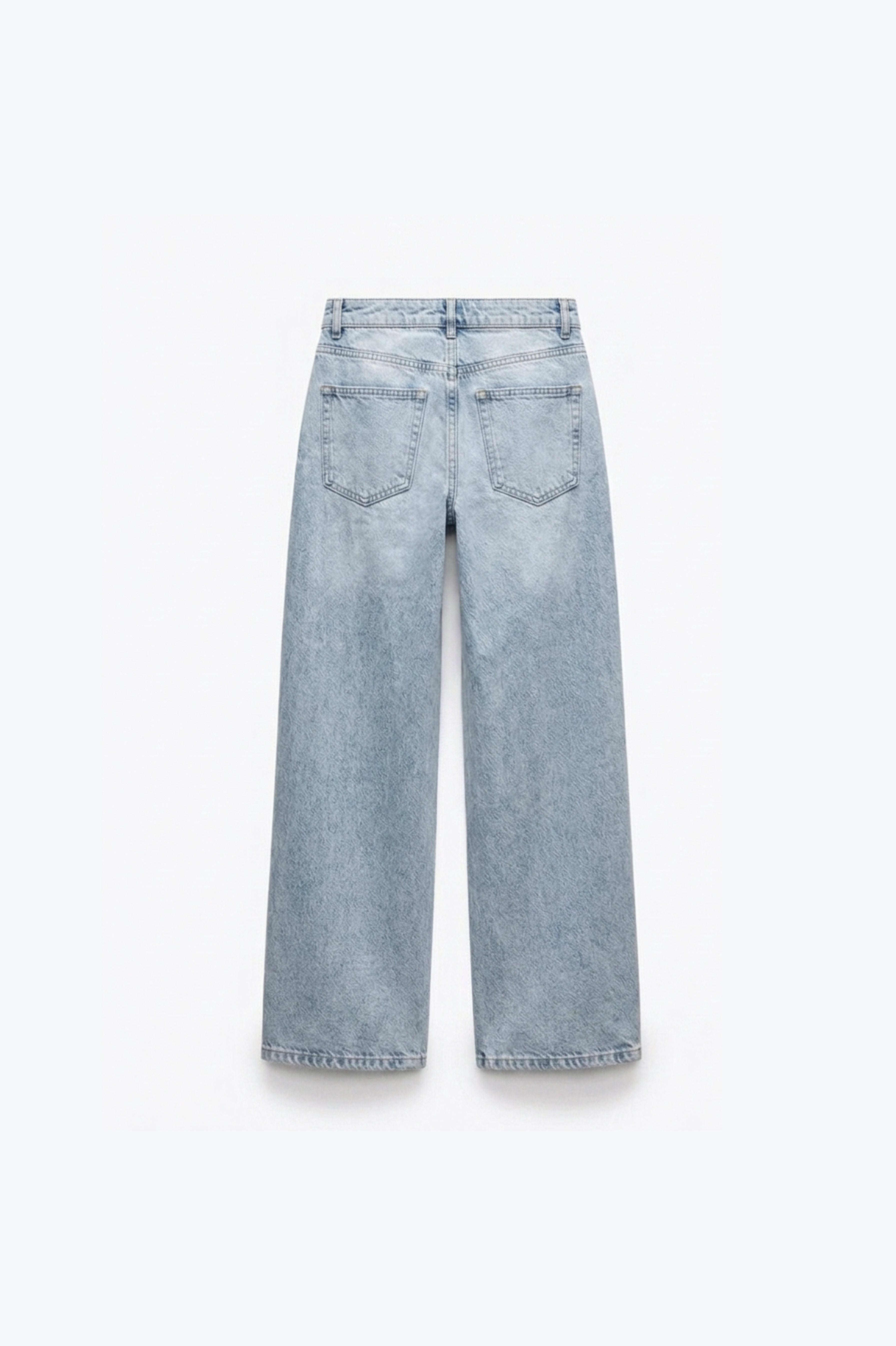 JEANS AMPLE EFFET DÉLAVÉ
