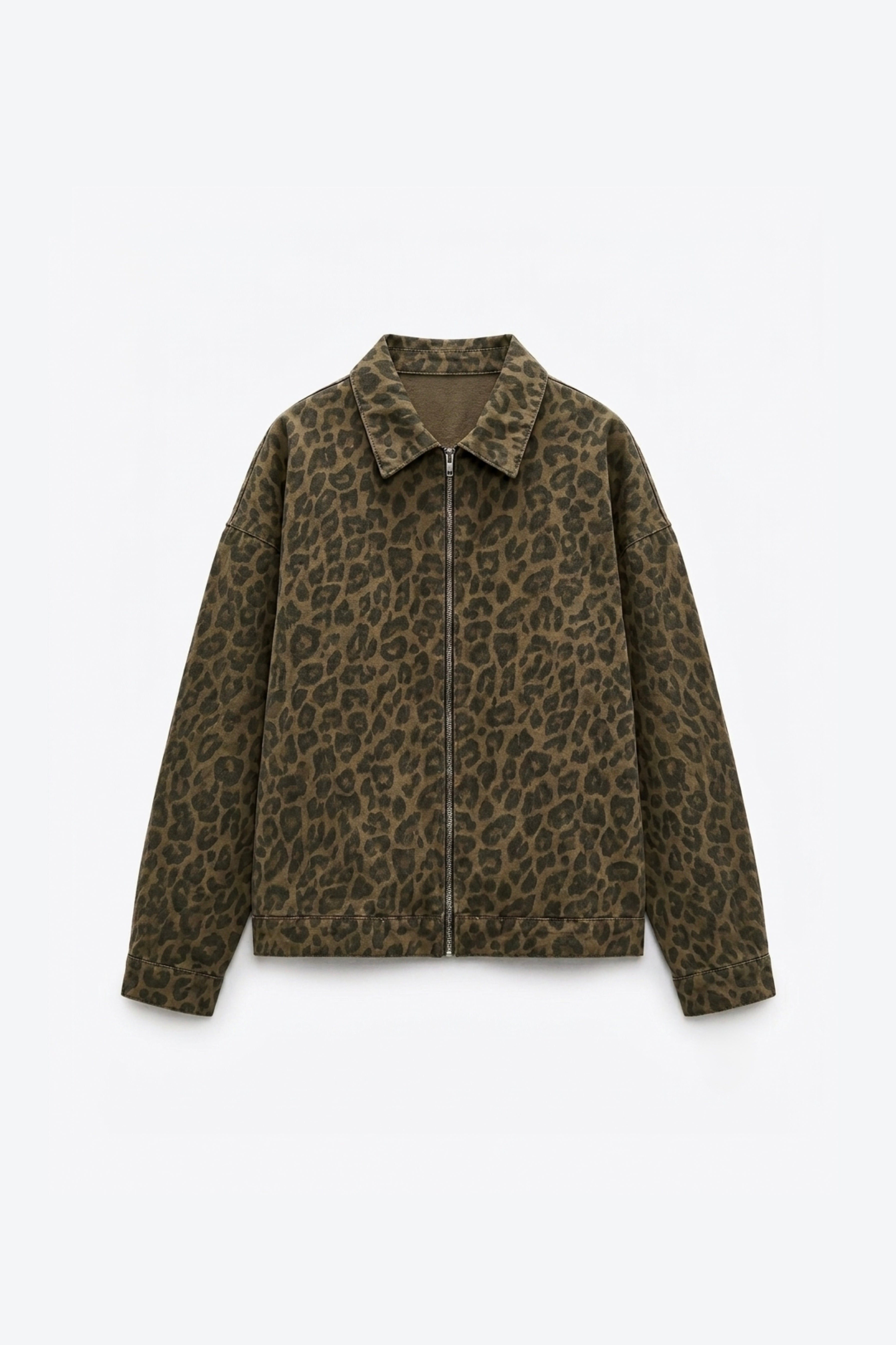 VESTE ZIPPÉE À IMPRIMÉ LÉOPARD
