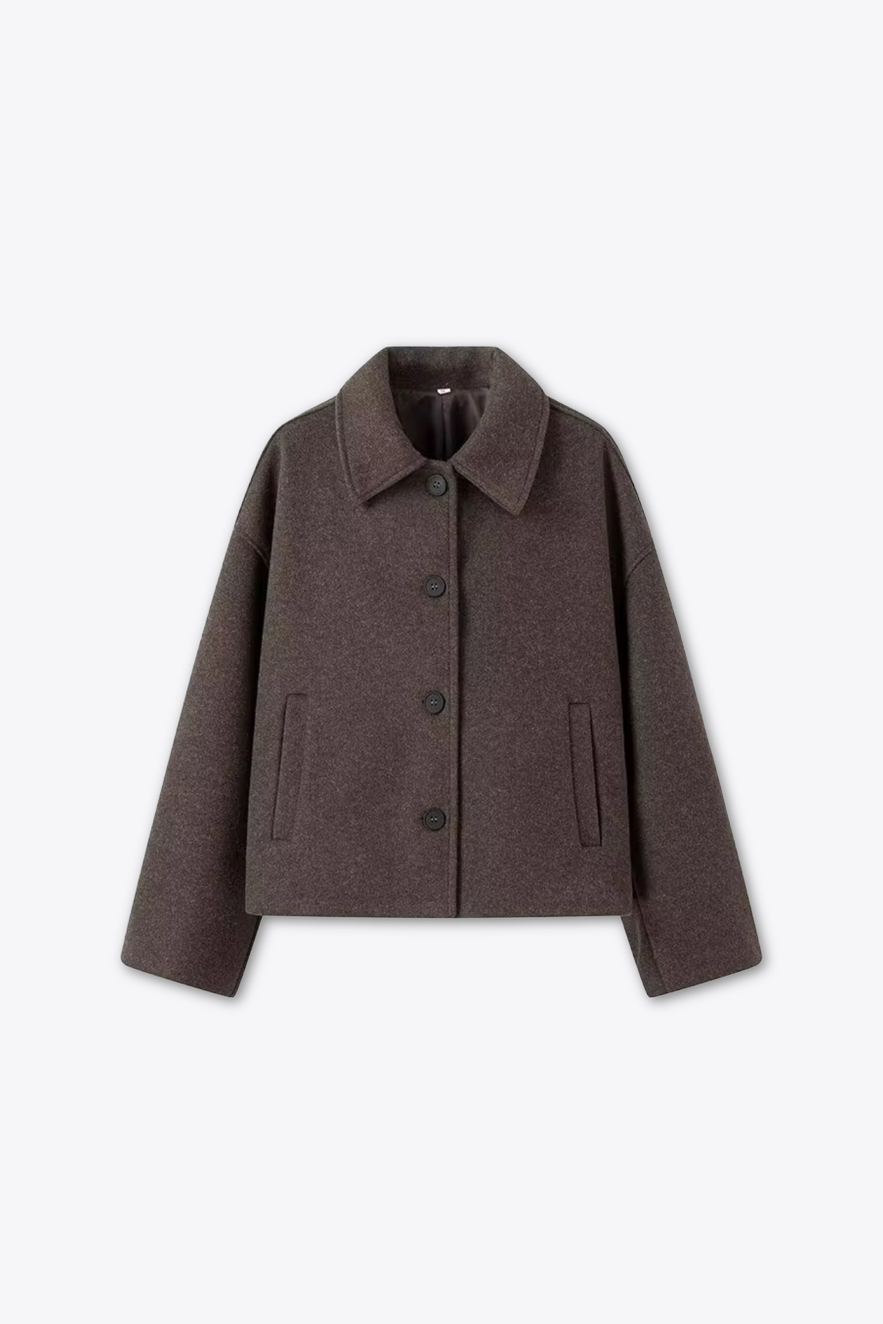 MANTEAU DROIT EFFET LAINE