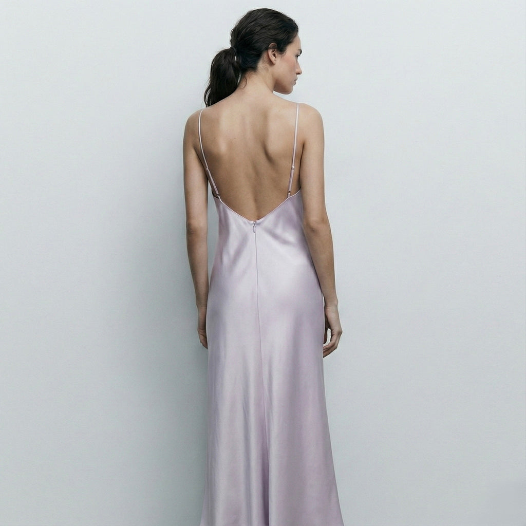 ROBE MI-LONGUE ÉCLAT SATINÉ