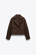 VESTE COURTE CROISÉE STYLE TRENCH