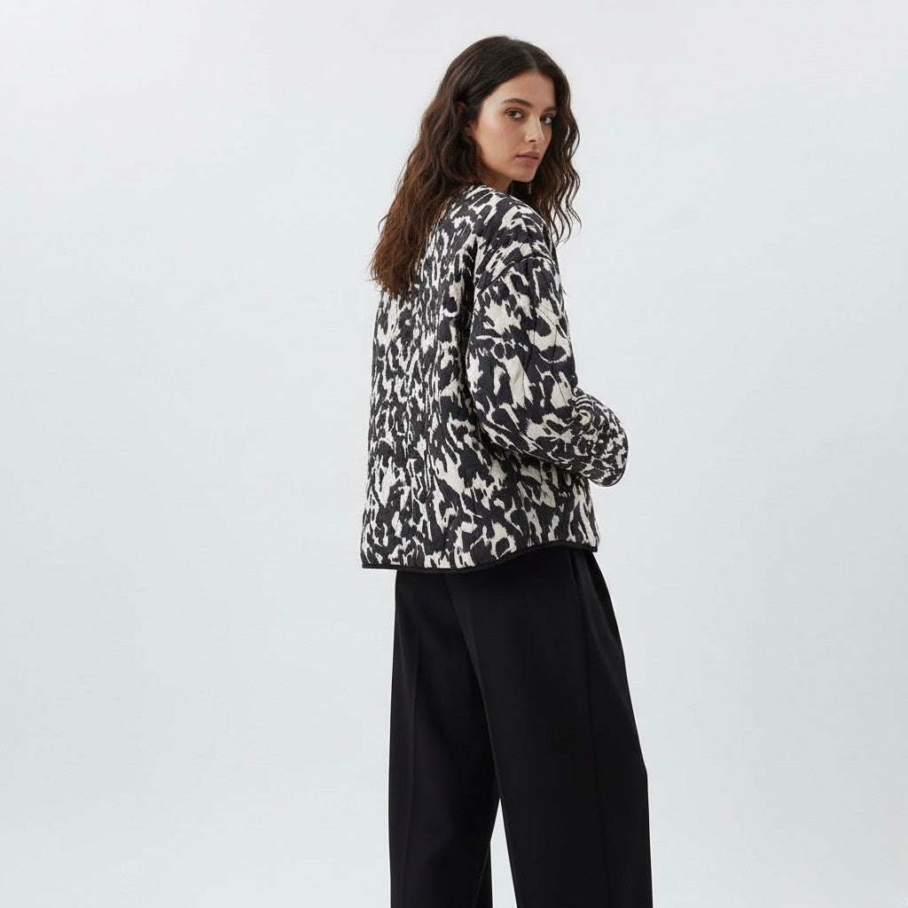 VESTE À BOUTONS MOTIF GRAPHIQUE