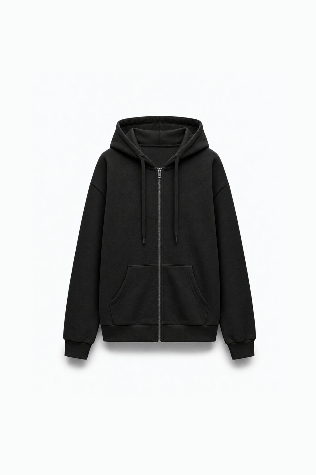 VESTE EN MOLLETON À CAPUCHE ZIPPÉE