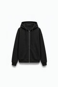 VESTE EN MOLLETON À CAPUCHE ZIPPÉE