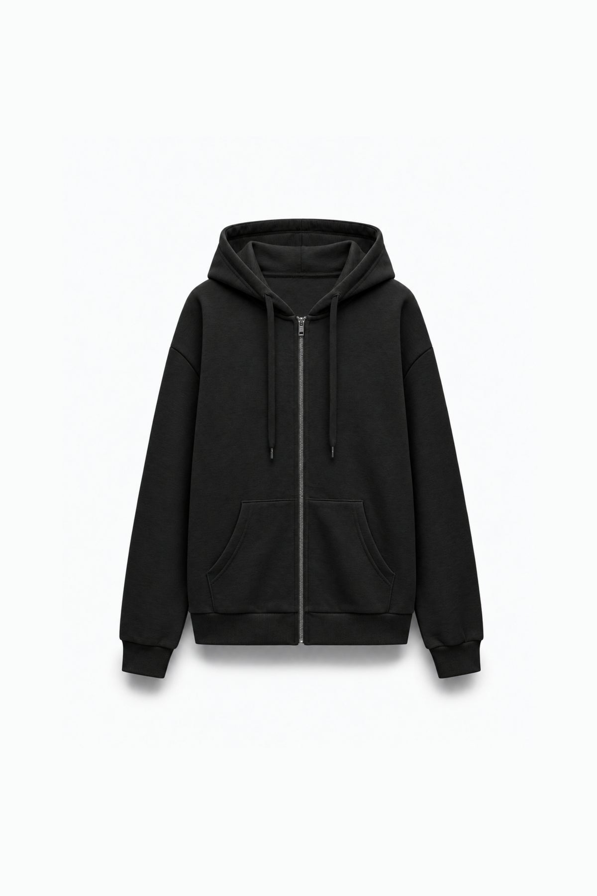 VESTE EN MOLLETON À CAPUCHE ZIPPÉE