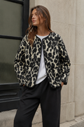 VESTE MATELASSÉE À IMPRIMÉ LÉOPARD