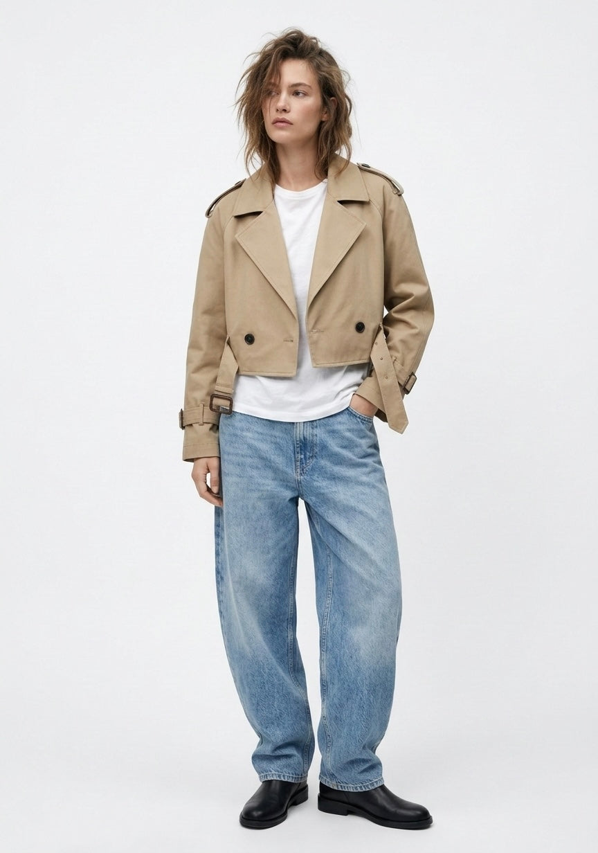 TRENCH-COAT COURT CROISÉ