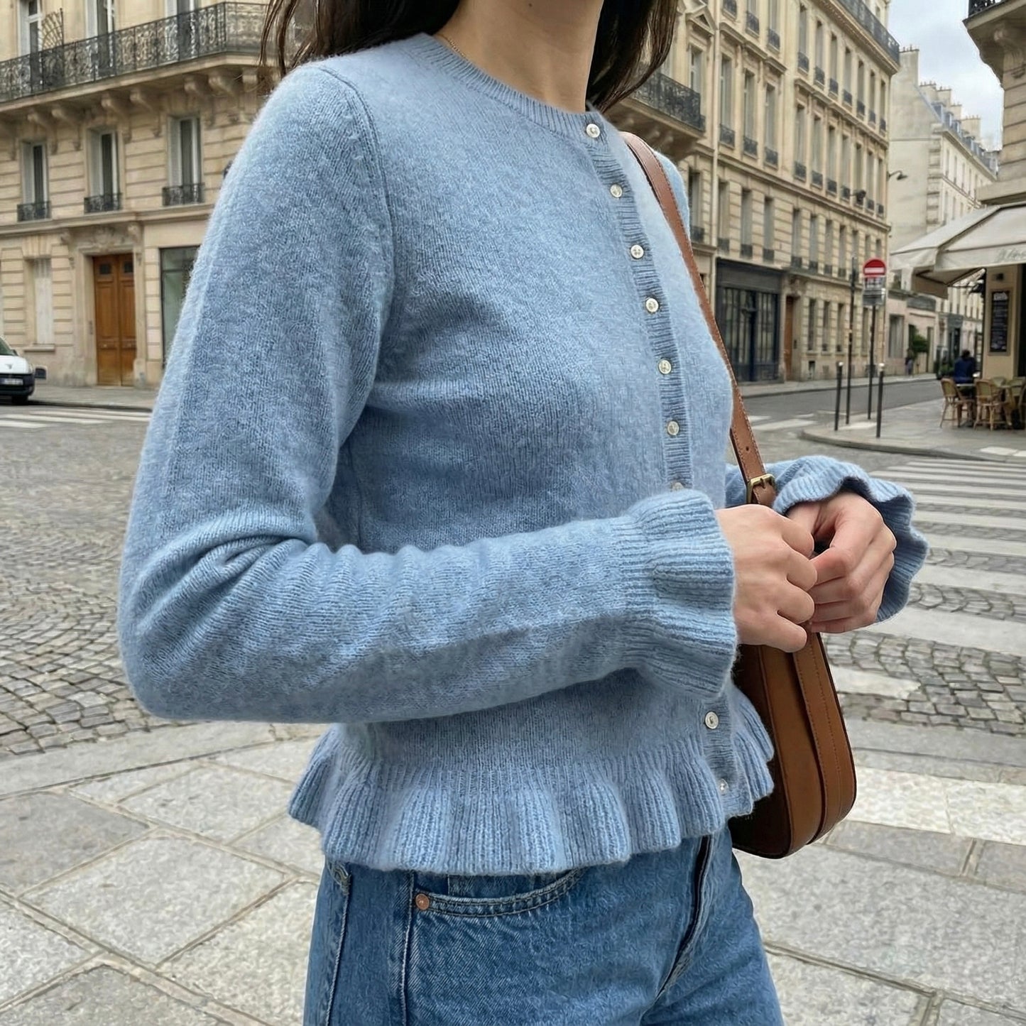 CARDIGAN COURT MAILLE LÉGÈRE À BOUTONS