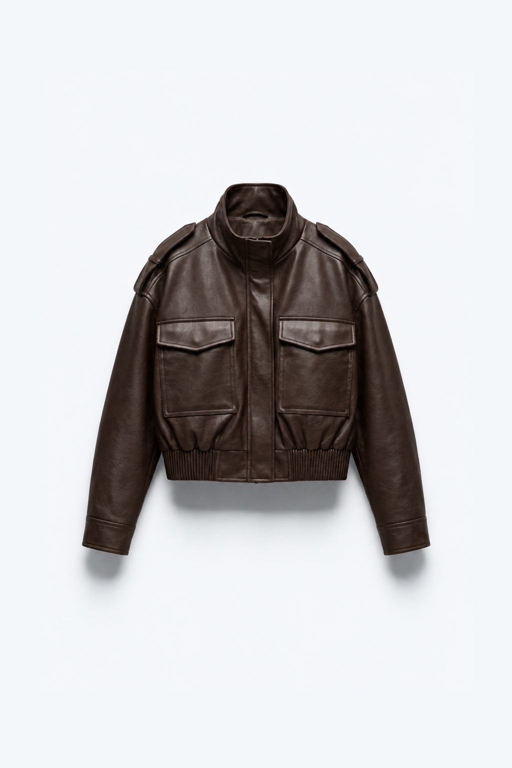 BLOUSON COURT À POCHES PLAQUÉES