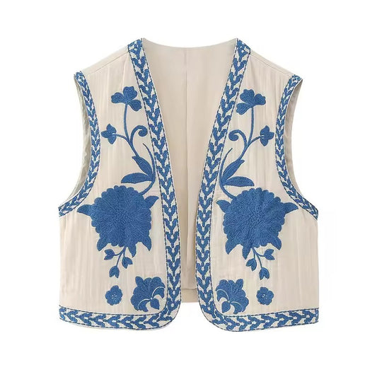 GILET RICAMATO SENZA MANICHE