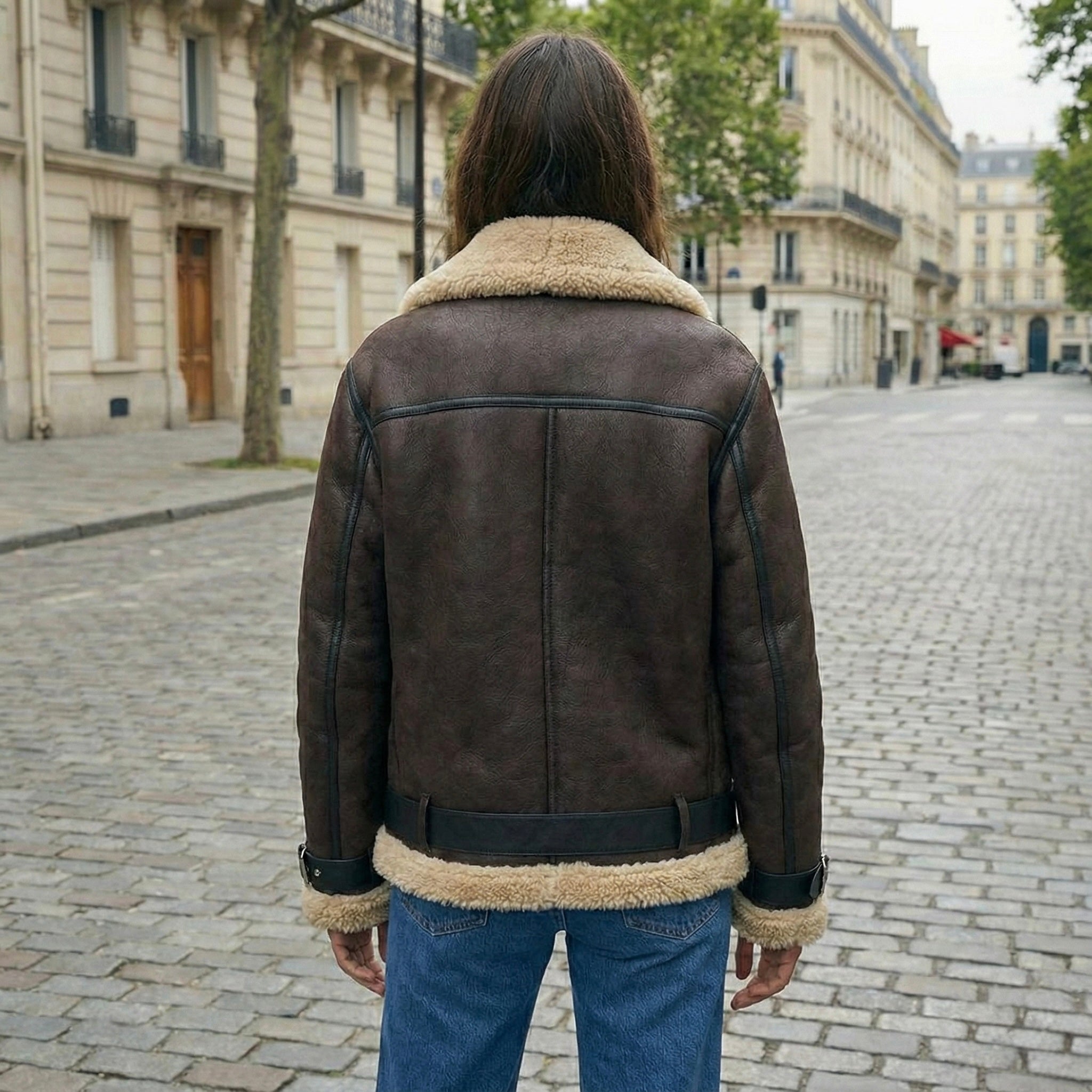 PERFECTO DOUBLÉ À COL TEXTURÉ