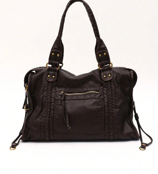 BORSA A MANO IN PELLE PU