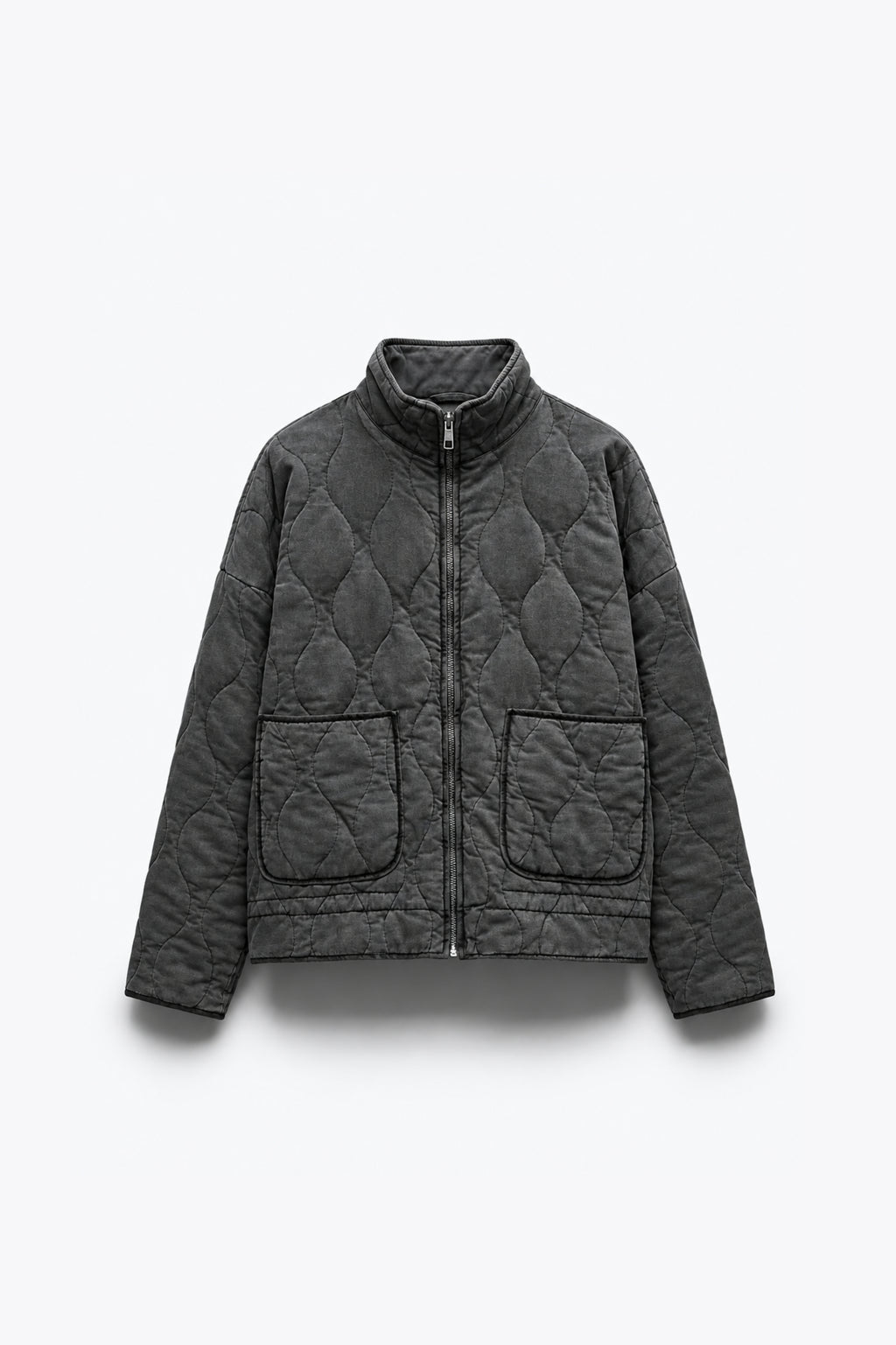 BLOUSON MATELASSÉ OVERSIZE À LIENS