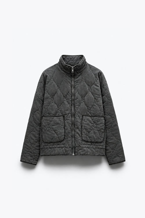 OVERSIZED QUILTED JACKET WITH TIES
