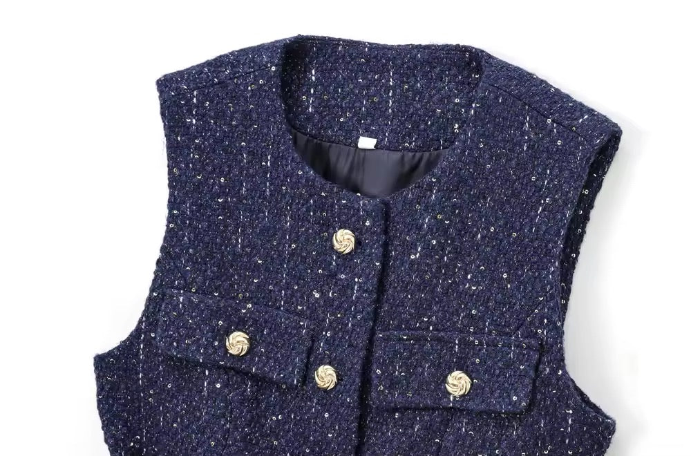 GILET SANS MANCHES EN DENIM