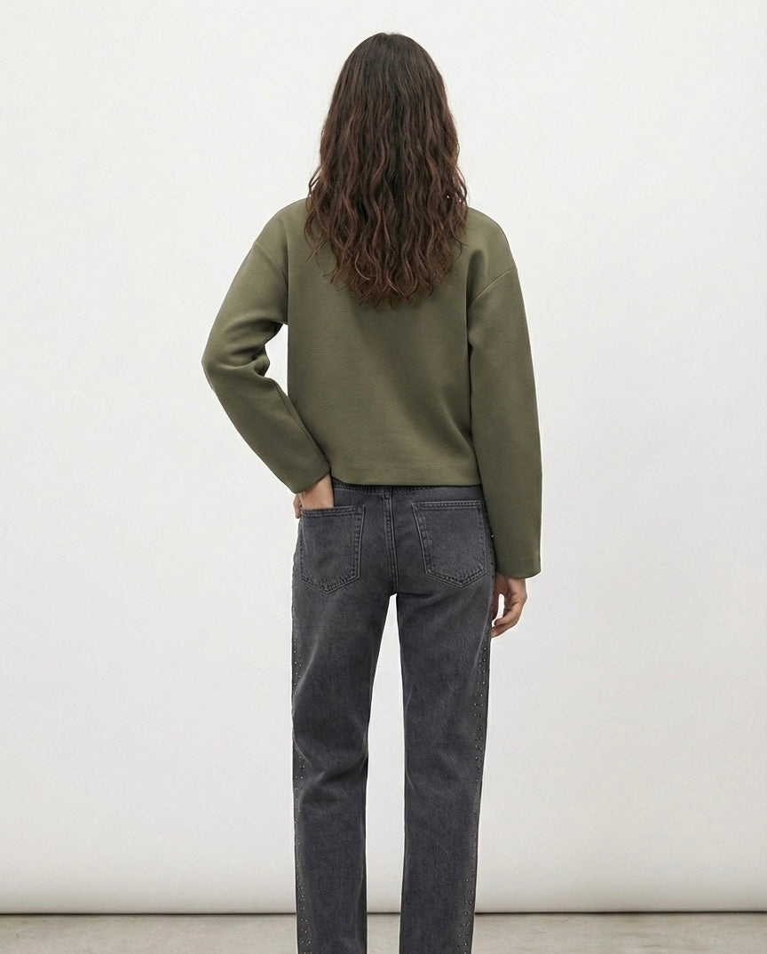 VESTE ZIPPÉE À COL MONTANT