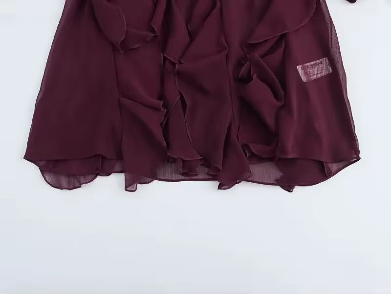 BLOUSE À VOLANTS