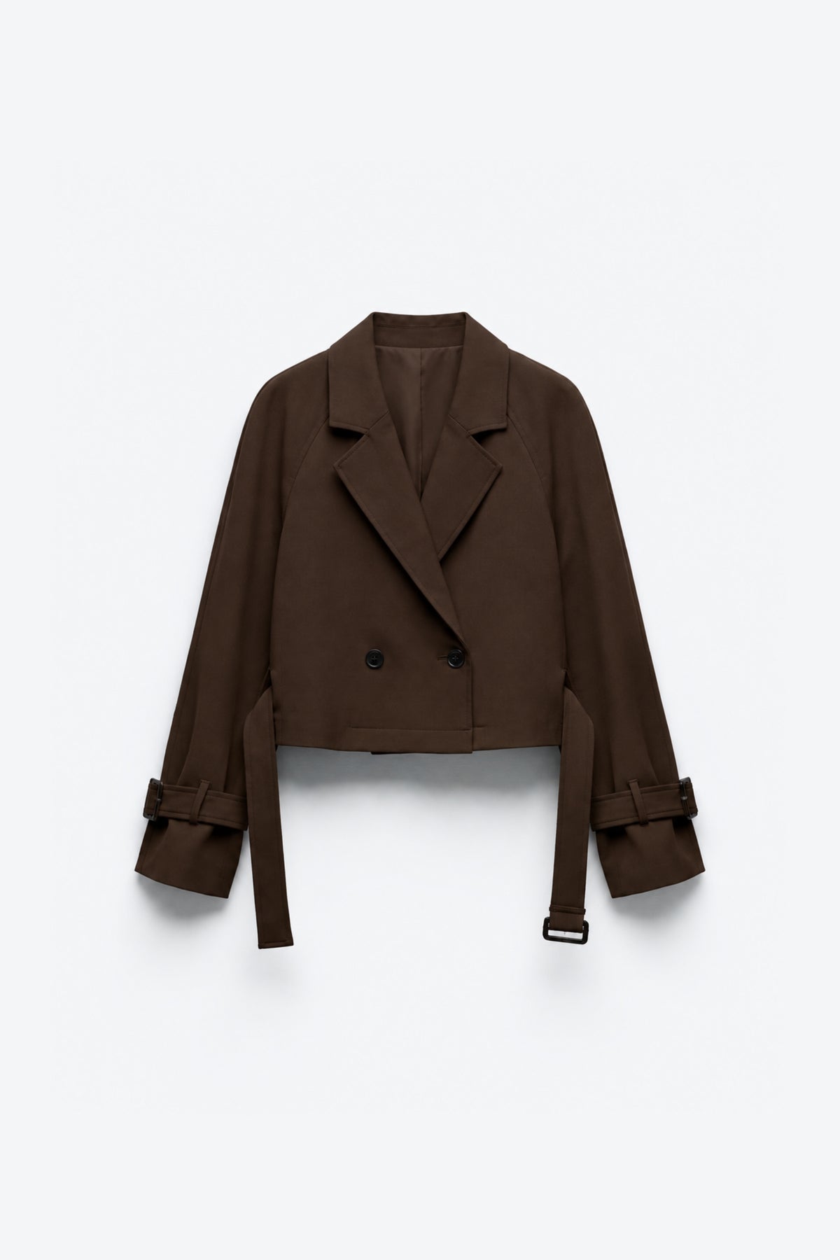 VESTE COURTE CROISÉE À CEINTURE
