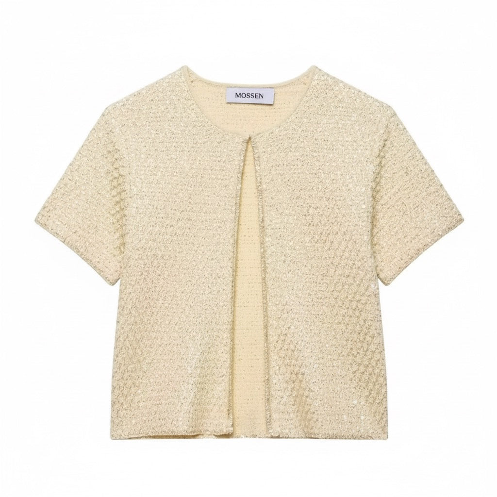 TOP EN MAILLE À SEQUINS