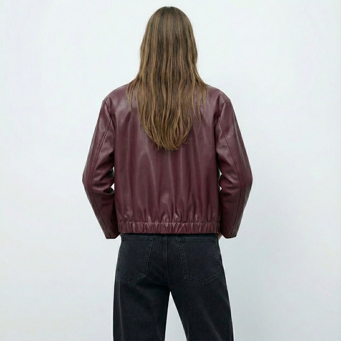 BLOUSON ZIPPÉ SIMILI MAT