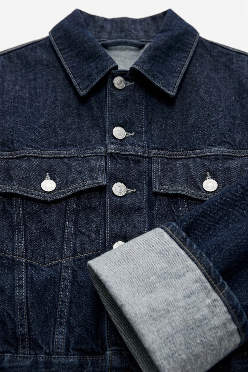 VESTE COURTE EN DENIM STRUCTURÉ