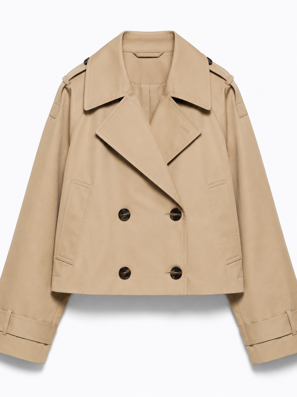 TRENCH-COAT CROISÉE À ÉPAULETTES