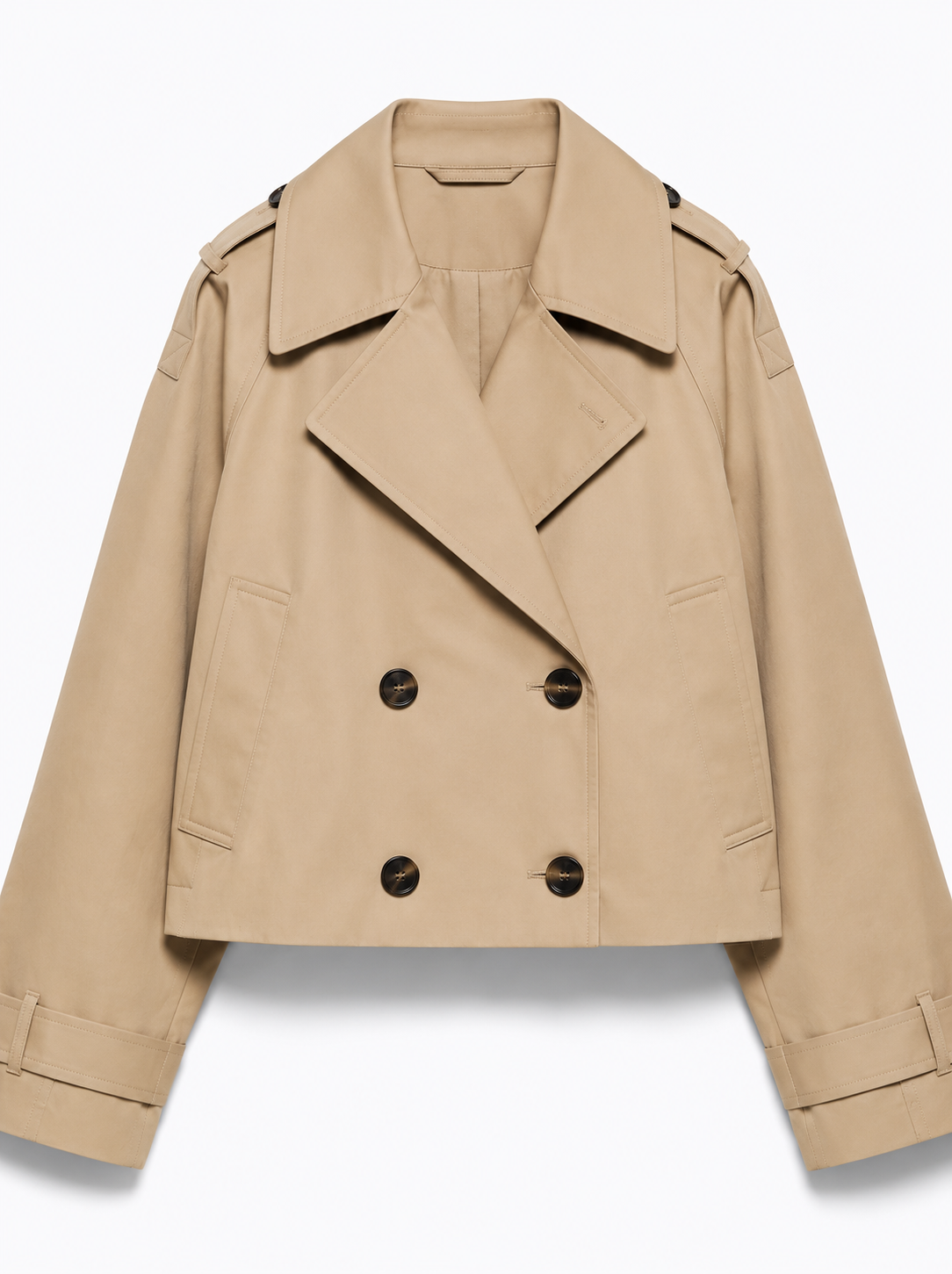 TRENCH-COAT CROISÉE À ÉPAULETTES
