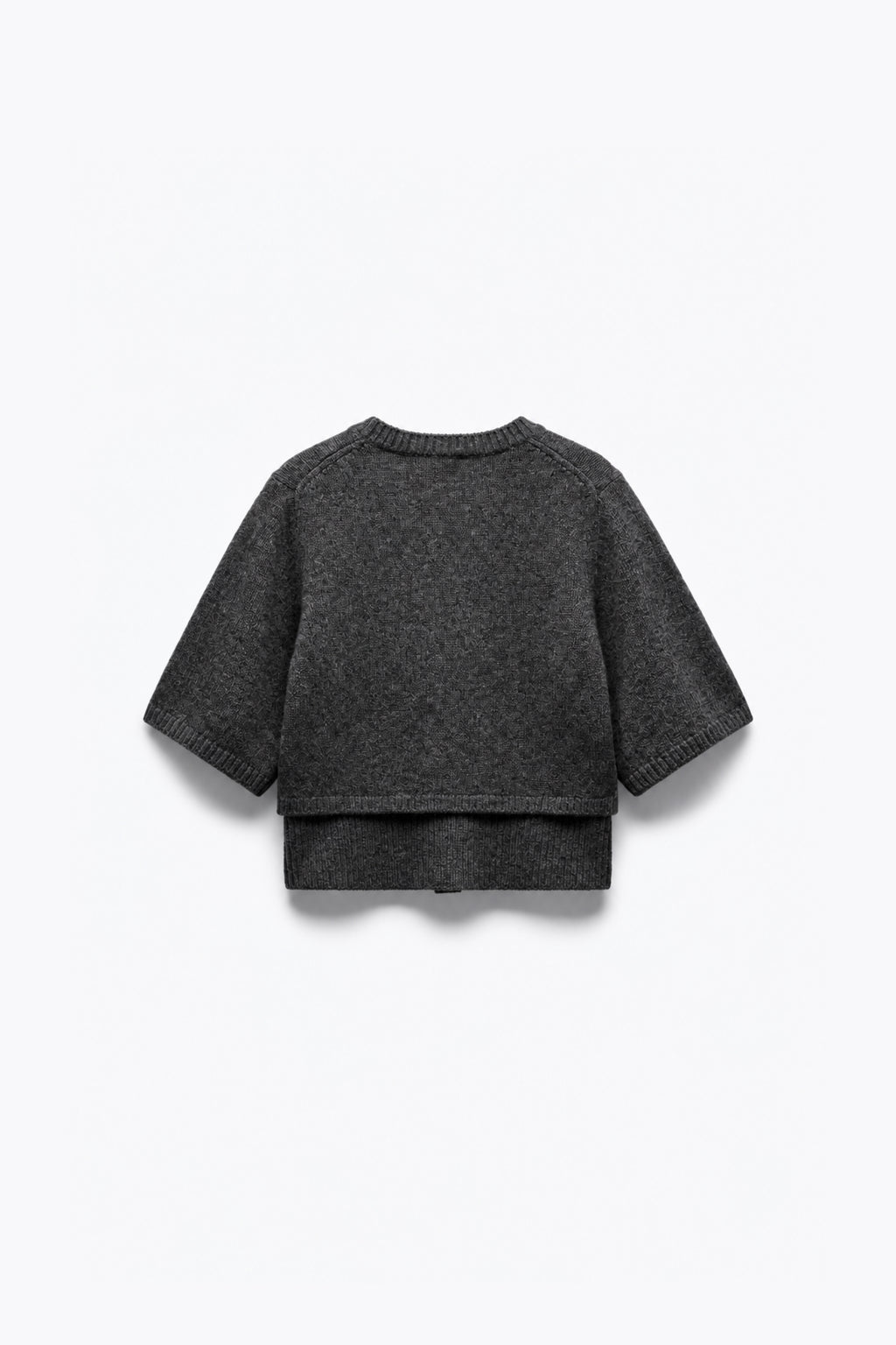WOOL-EFFECT HOODED JACKET