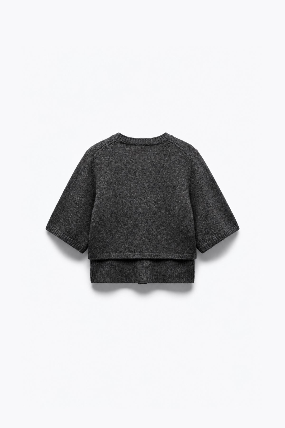 WOOL-EFFECT HOODED JACKET