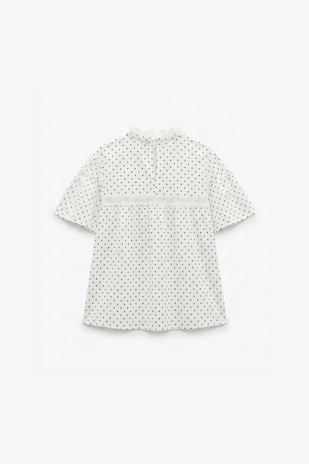 BLOUSE COURTE MANCHES BOUFFANTES