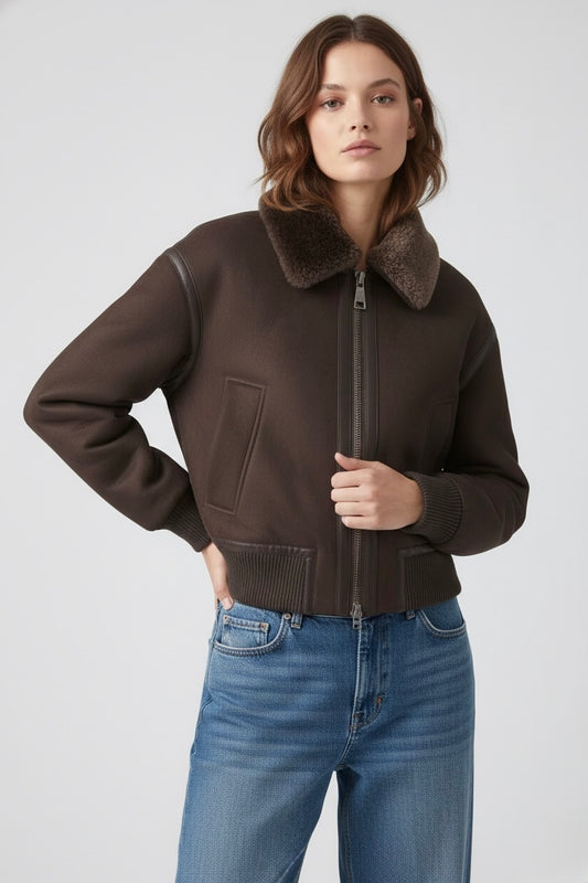 Giacca in pelle PU vintage • Donna