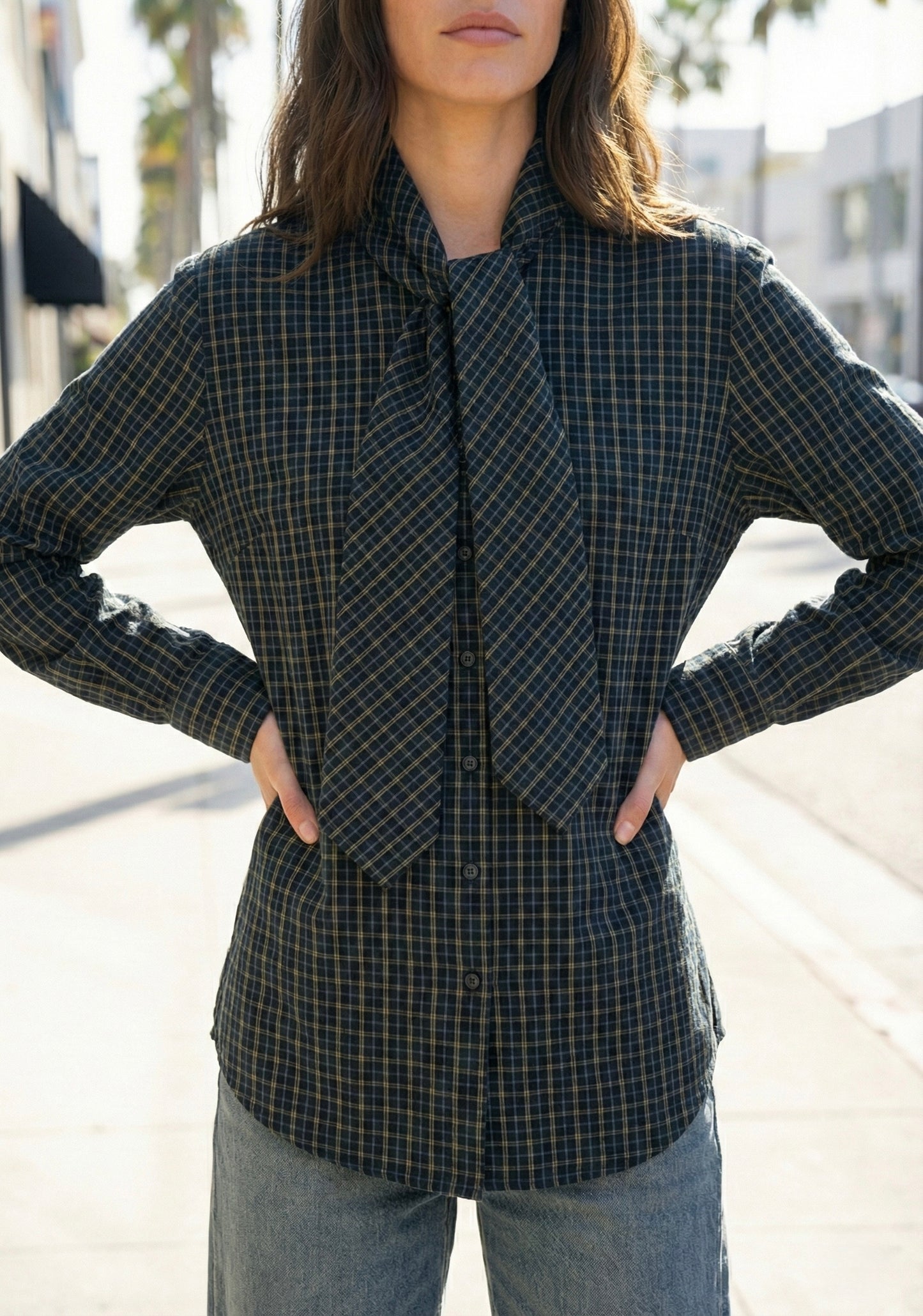 CHEMISE À NOUER DEVANT