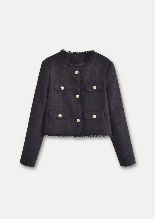 VESTE COURTE EFFET TWEED