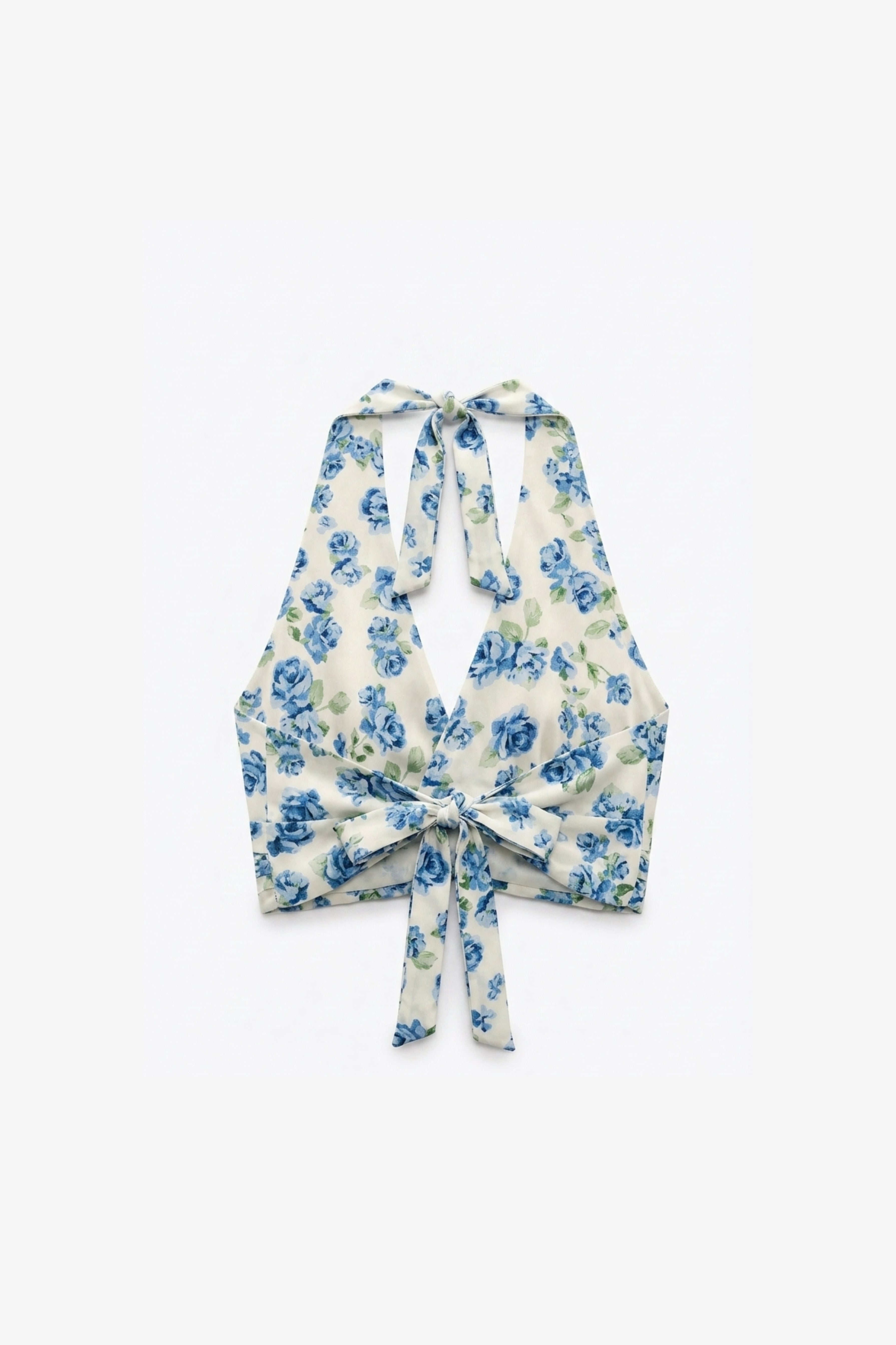 TOP CROPPED FLORAL À DOS NU