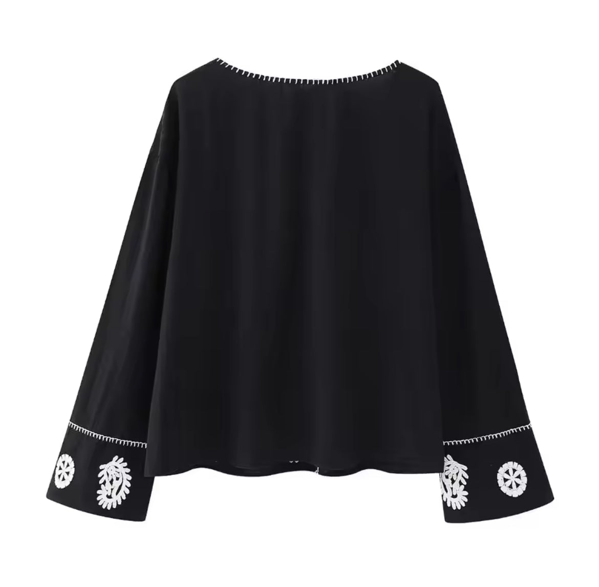 Embroidered oversized shirt • Women