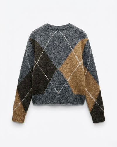 PULL MOTIF ARGYLE DÉSTRUCTURÉ